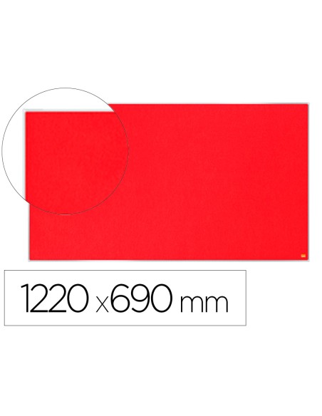 Tablero de anuncios nobo impression pro fieltro rojo formato panoramico 55 1220x690 mm Tablero de anuncios nobo impression pro fieltro rojo formato panoramico 55 1220x690 mm