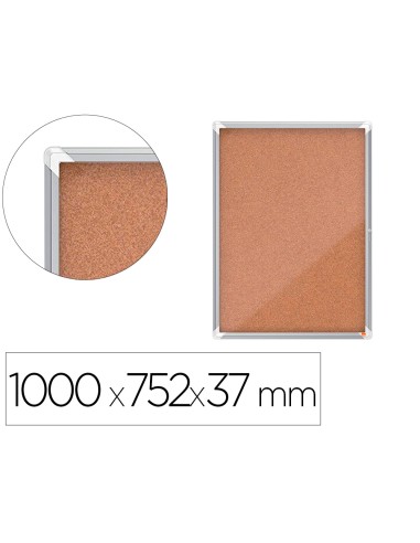 Vitrina de anuncios nobo premium plus corcho 9 x din a4 1000x752x37 mm