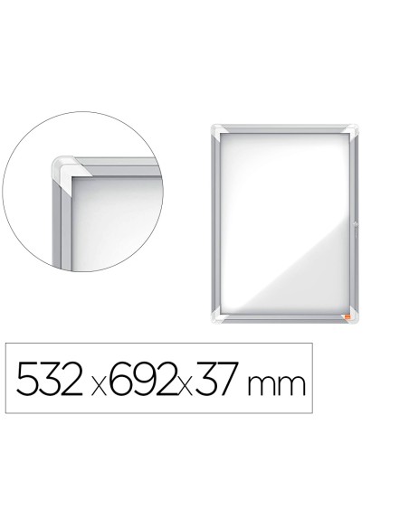 Vitrina de anuncios nobo premium plus magnetica 4 x din a4 532x692x37 mm Vitrina de anuncios nobo premium plus magnetica 4 x din a4 532x692x37 mm