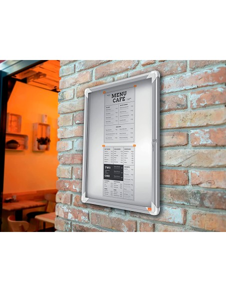 Vitrina de anuncios nobo premium plus magnetica 4 x din a4 532x692x37 mm Vitrina de anuncios nobo premium plus magnetica 4 x din a4 532x692x37 mm
