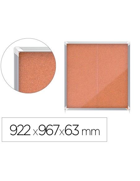 Vitrina de anuncios nobo premium plus corcho con puerta corredera 12 x din a4 922x967x63 mm Vitrina de anuncios nobo premium plus corcho con puerta corredera 12 x din a4 922x967x63 mm