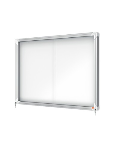 Vitrina de anuncios nobo premium plus magnetica con puerta corredera 8 x din a4 689x972x54 mm