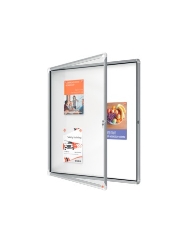 Vitrina de anuncios nobo premium plus magnetica de exterior 12 x din a4 1000x972x45 mm