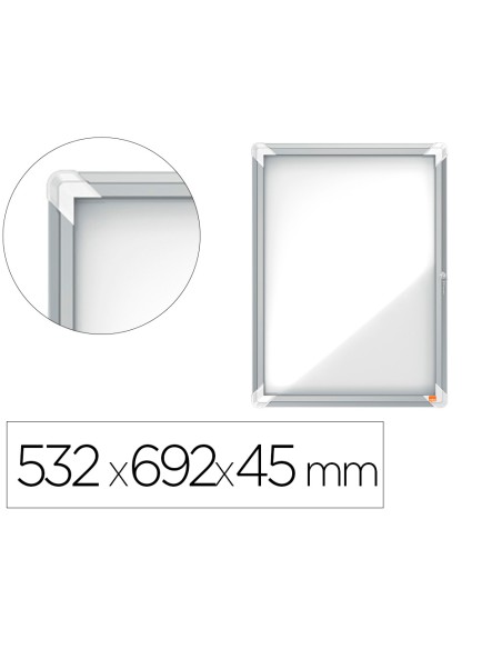 Vitrina de anuncios nobo premium plus magnetica de exterior 4 x din a4 532x692x45 mm Vitrina de anuncios nobo premium plus magnetica de exterior 4 x din a4 532x692x45 mm