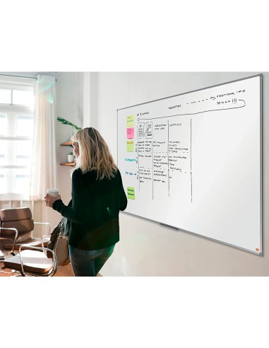 Pizarra blanca nobo premium plus melamina 2400x1200 mm