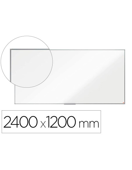 Pizarra blanca nobo premium plus melamina 2400x1200 mm