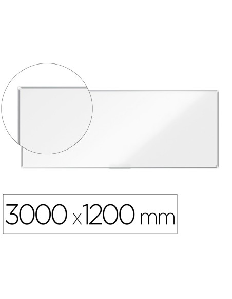 Pizarra blanca nobo premium plus acero lacado magnetica 3000x1200 mm