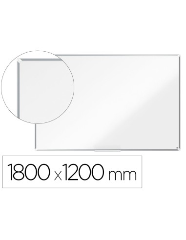 Pizarra blanca nobo premium plus acero lacado magnetica 1800x1200 mm