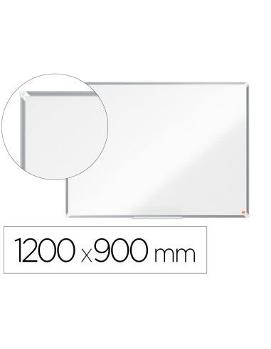 Pizarra blanca nobo premium plus acero lacado magnetica 1200x900 mm