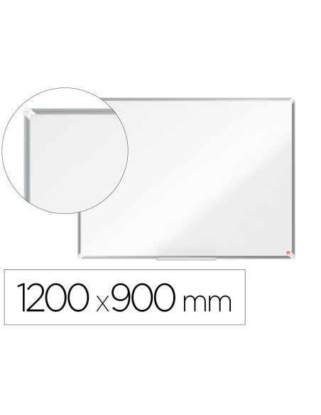 Pizarra blanca nobo premium plus acero lacado magnetica 1200x900 mm
