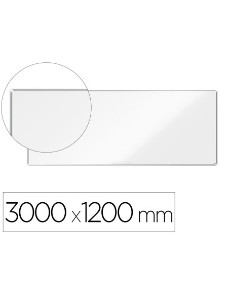 Pizarra blanca nobo premium plus acero vitrificado magnetica 3000x1200 mm