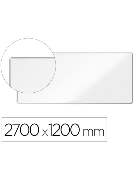 Pizarra blanca nobo premium plus acero vitrificado magnetica 2700x1200 mm