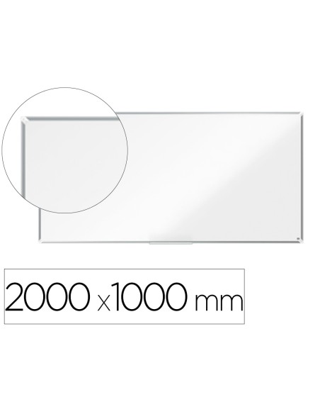 Pizarra blanca nobo premium plus acero vitrificado magnetica 2000x1000 mm