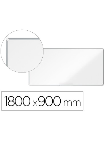 Pizarra blanca nobo premium plus acero vitrificado magnetica 1800x900 mm