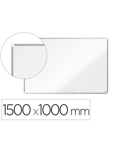 Pizarra blanca nobo premium plus acero vitrificado magnetica 1500x1000 mm