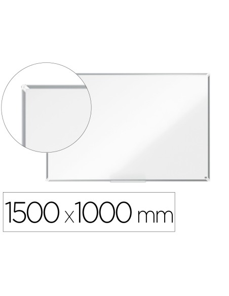 Pizarra blanca nobo premium plus acero vitrificado magnetica 1500x1000 mm