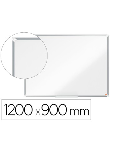 Pizarra blanca nobo premium plus acero vitrificado magnetica 1200x900 mm