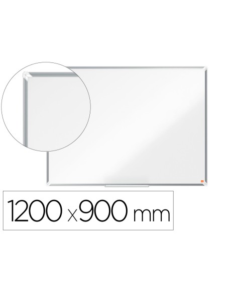 Pizarra blanca nobo premium plus acero vitrificado magnetica 1200x900 mm