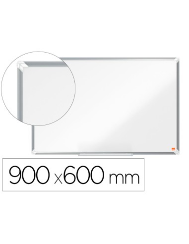 Pizarra blanca nobo premium plus acero vitrificado magnetica 900x600 mm