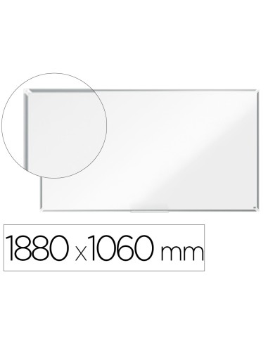 Pizarra blanca nobo premium plus acero vitrificado formato panoramico 85 magnetica 1880x1060 mm