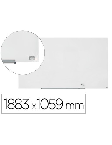 Pizarra blanca nobo impression pro cristal 85 magnetica 1883x1059 mm