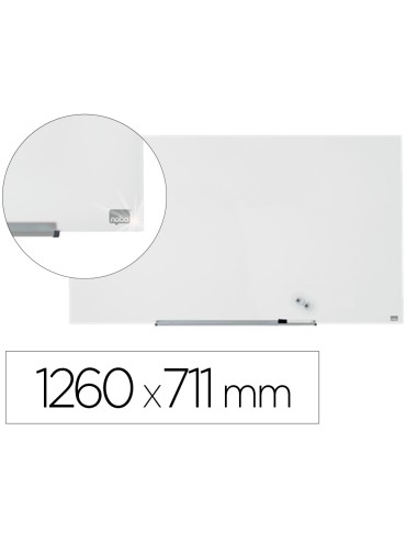 Pizarra blanca nobo impression pro cristal 57 magnetica 1260x711 mm