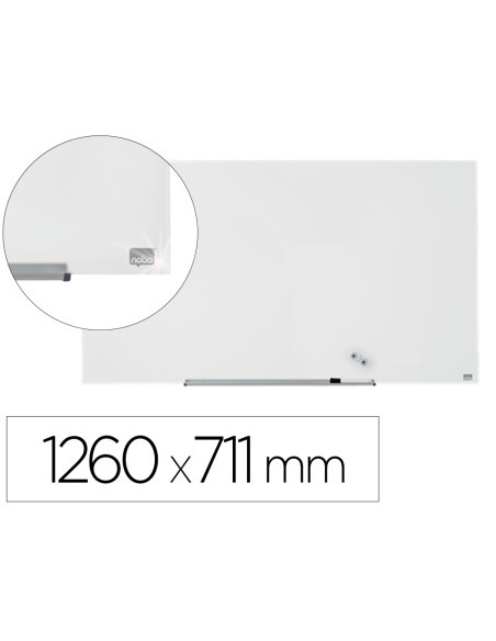 Pizarra blanca nobo impression pro cristal 57 magnetica 1260x711 mm