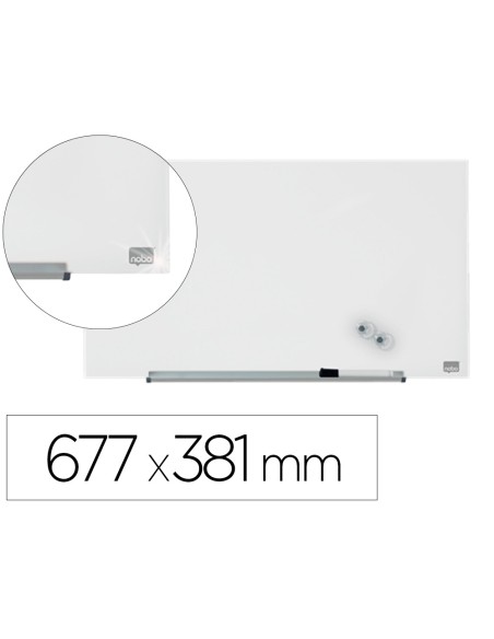 Pizarra blanca nobo impression pro cristal 31 magnetica 677x381 mm