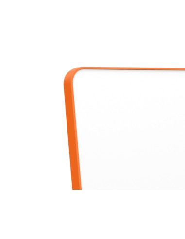 Pizarra blanca nobo movemeet extraible y portatil marco naranja doble cara magnetica 1800x900 mm