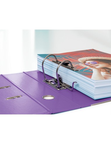 Archivador de palanca esselte colour breeze carton forrado pvc din a4 lomo 75 mm color malva
