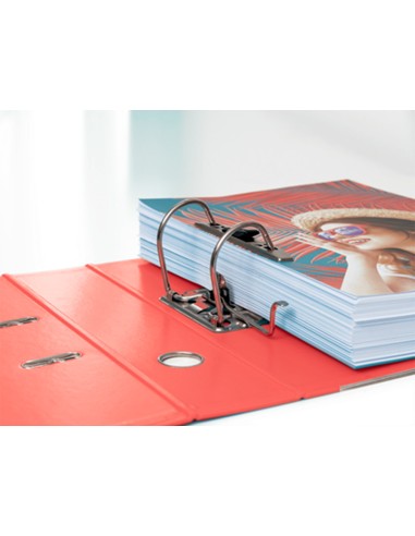 Archivador de palanca esselte colour breeze carton forrado pvc din a4 lomo 75 mm color coral