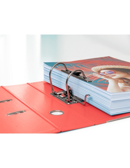 Archivador de palanca esselte colour breeze carton forrado pvc din a4 lomo 75 mm color coral