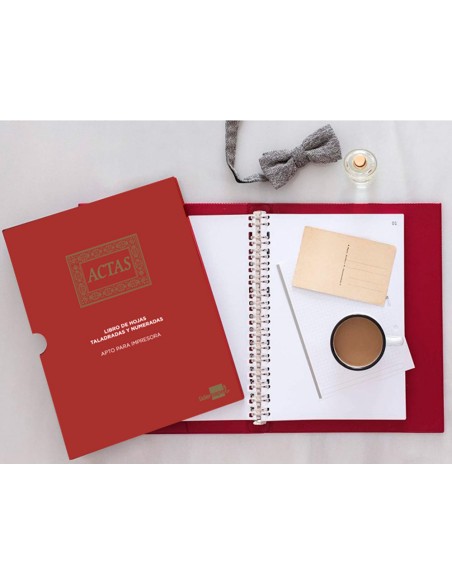 Libro liderpapel din a4 actas 30 anillas con 100 hojas movibles foliadas
