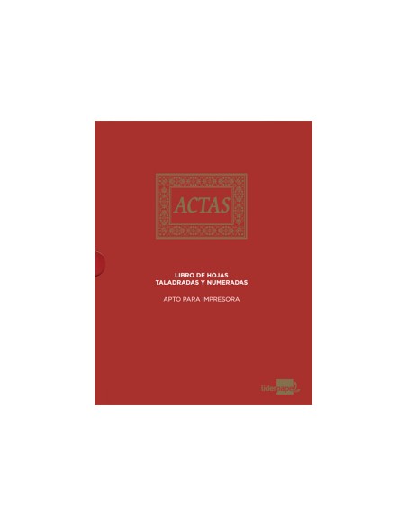 Libro liderpapel din a4 actas 30 anillas con 100 hojas movibles foliadas