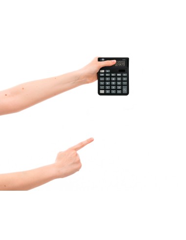 Calculadora liderpapel sobremesa xf20 10 digitos solar y pilas color negro 127x105x24 mm