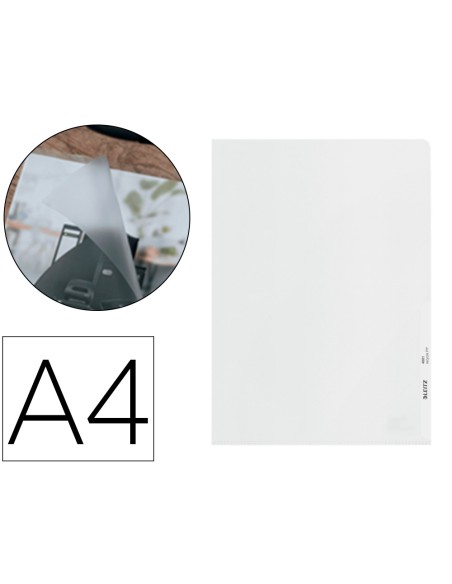 Carpeta dossier unero leitz recycle din a4 polipropileno 140 mc transparente bolsa de 25 unidades