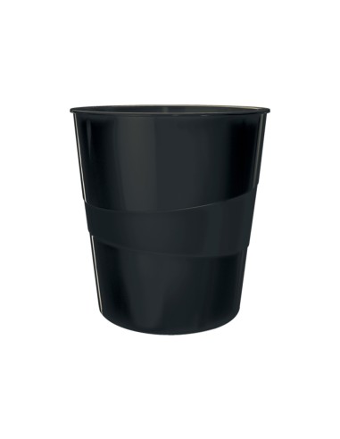Papelera plastico leitz recycle color negro 15 litros