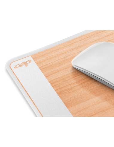 Alfombrilla de raton cep silva bambu con solapa transparente 210x150x2 mm