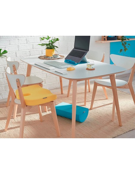 Reposapies de escritorio leitz active ergo cosy color gris 260x140x405 mm