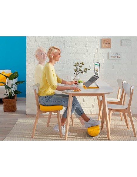 Reposapies de escritorio leitz active ergo cosy color azul