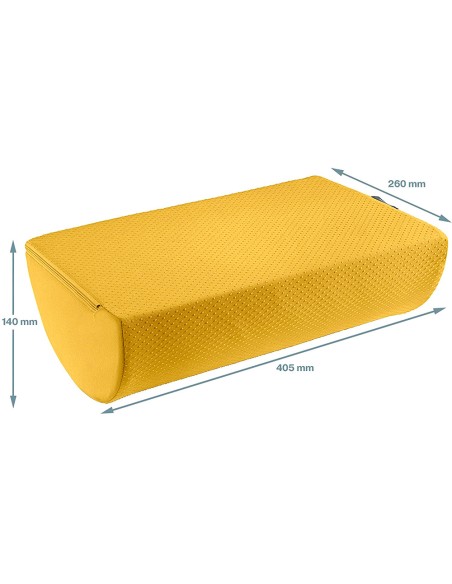 Reposapies de escritorio leitz active ergo cosy color amarillo 260x140x405 mm
