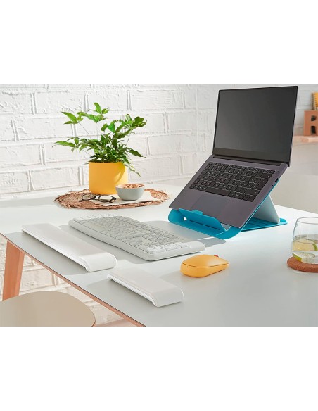 Reposamunecas leitz ergo cosy para teclado ajustable color gris