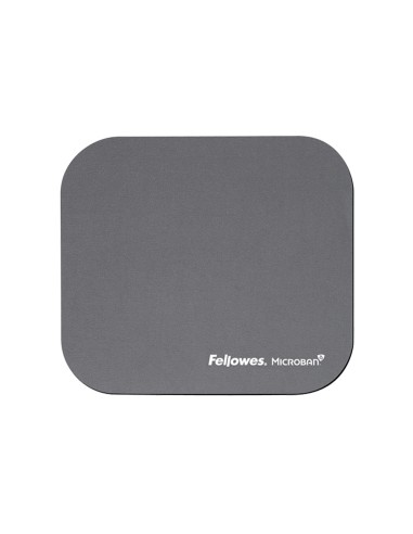Alfombrilla para raton fellowes con proteccion microban color gris 226x192x3 mm