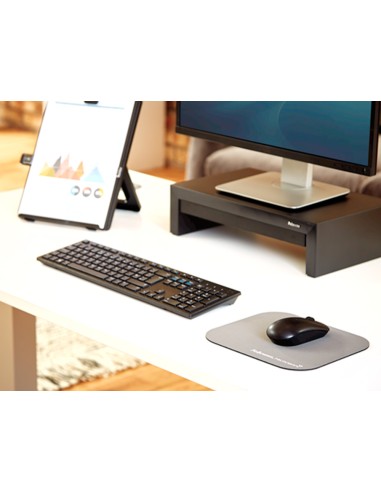 Alfombrilla para raton fellowes con proteccion microban color gris 226x192x3 mm