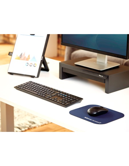 Alfombrilla para raton fellowes con proteccion microban color azul 226x192x3 mm