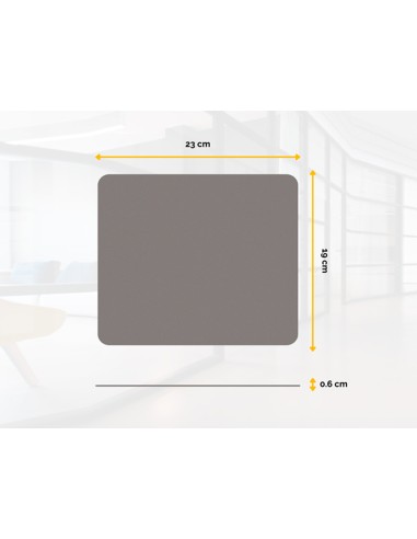 Alfombrilla para raton fellowes estandar reciclada 50 color gris