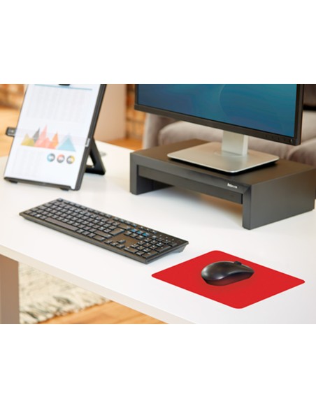 Alfombrilla para raton fellowes estandar reciclada 50 color rojo