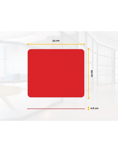 Alfombrilla para raton fellowes estandar reciclada 50 color rojo