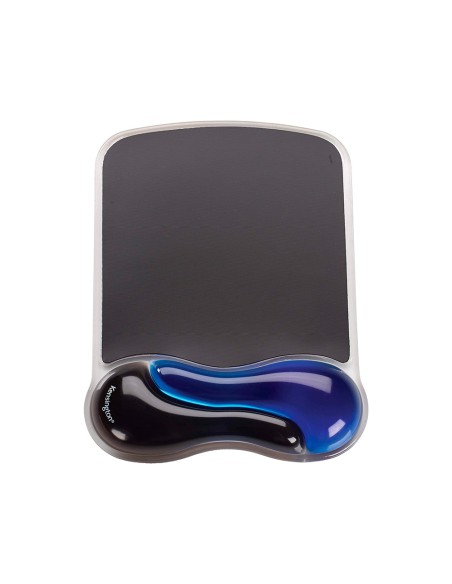 Alfombrilla para raton kensington duo gel con reposamunecas color negro azul 240x182x25 mm