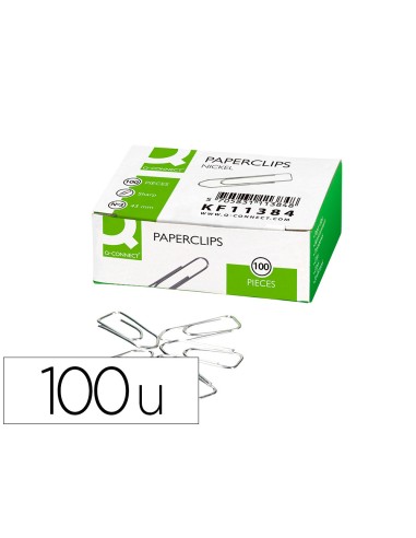 Clips niquelados q connect n 3 picos 43 mm punta caja de 100 unidades